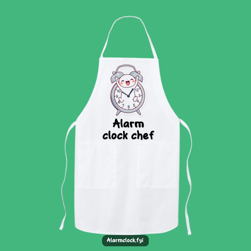 Funny Leaping Character Alarm Clock Apron - Kitchen Wake-Up, Great Funny Gift