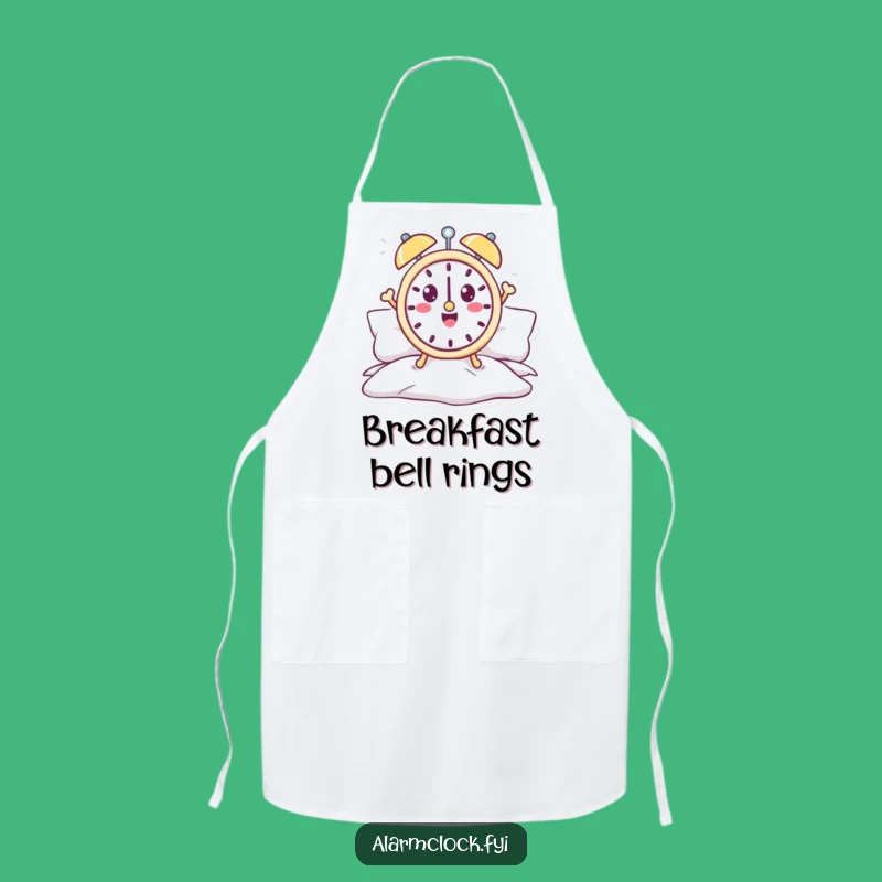 Funny Alarm Clock Apron - Cheerful Kitchen Wake-Up Gear, Perfect Funny Gift