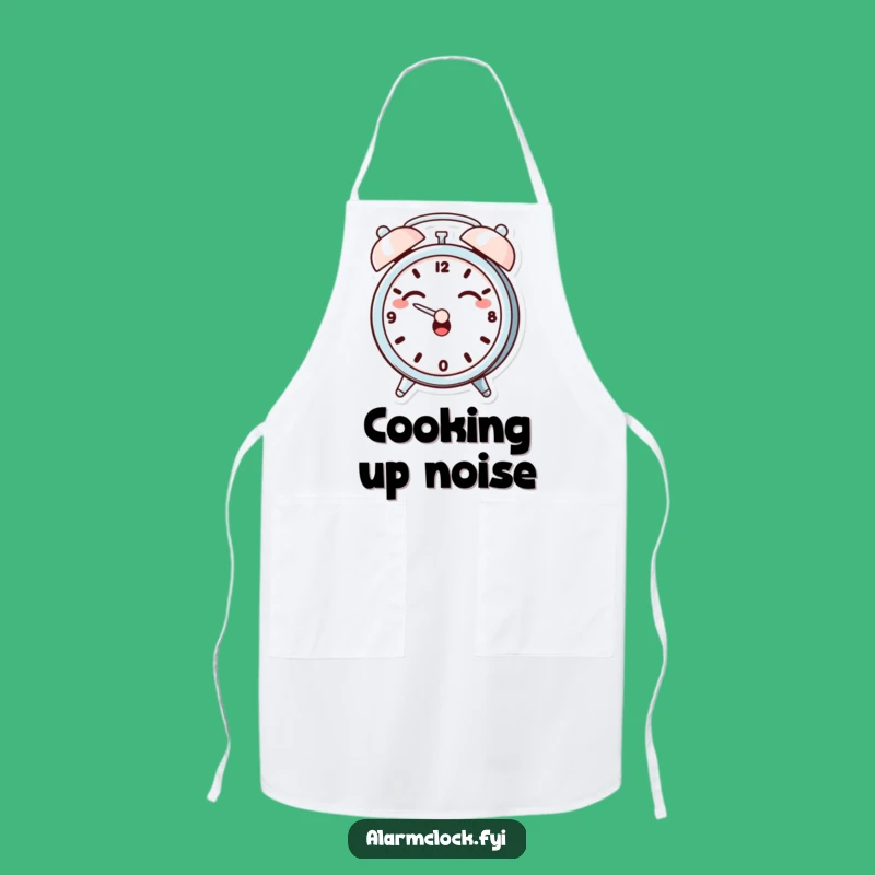 Funny Giggling Clock Apron, Dramatic Ear Cover, Kitchen Humor Essential