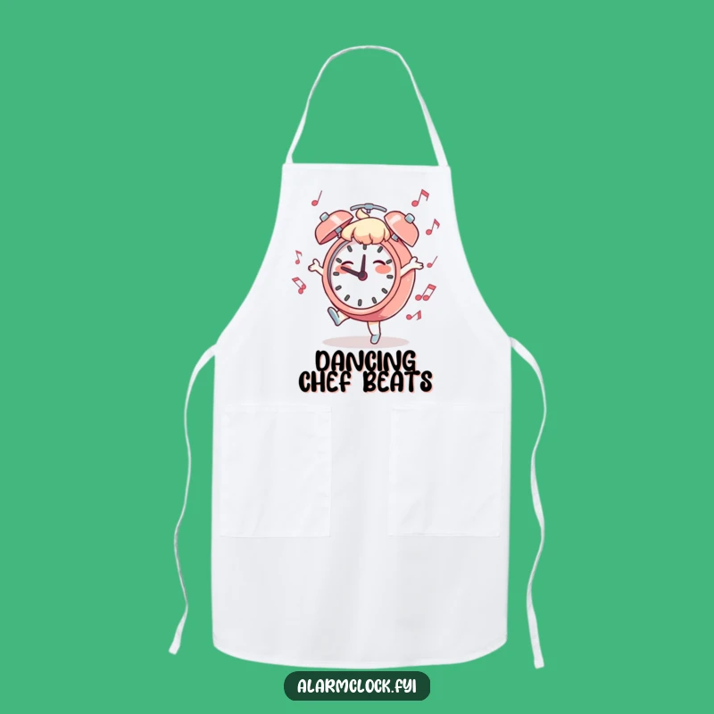 Funny Dancing Clock Apron: Kitchen Dance Party Bib, Hilarious Gift for Cooks
