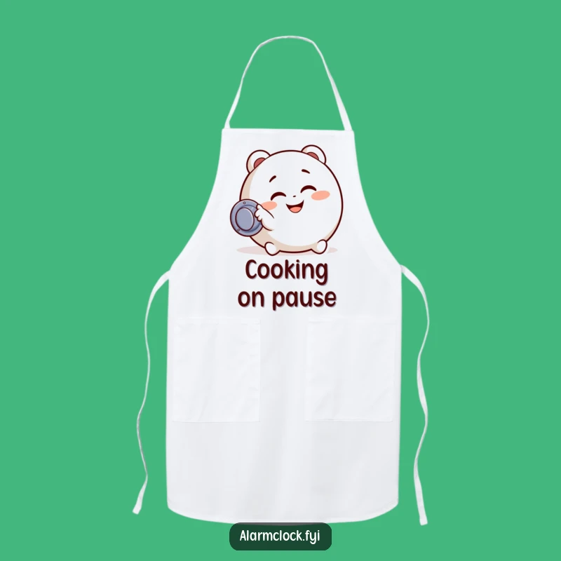 Funny Snooze Button Character Apron - Chef's Hilarious Gift for Kitchen Fun