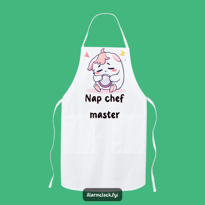 Funny Snooze Chef Apron: Sleepy Character Cooking Companion Gift