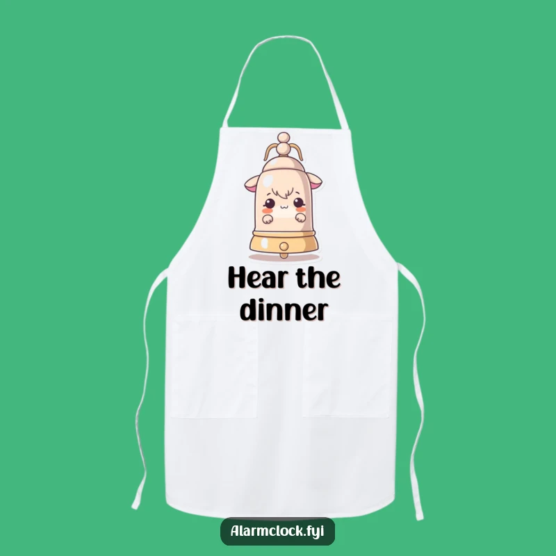 Funny Peeking Bell Apron: Curious Chef's Kitchen Watcher