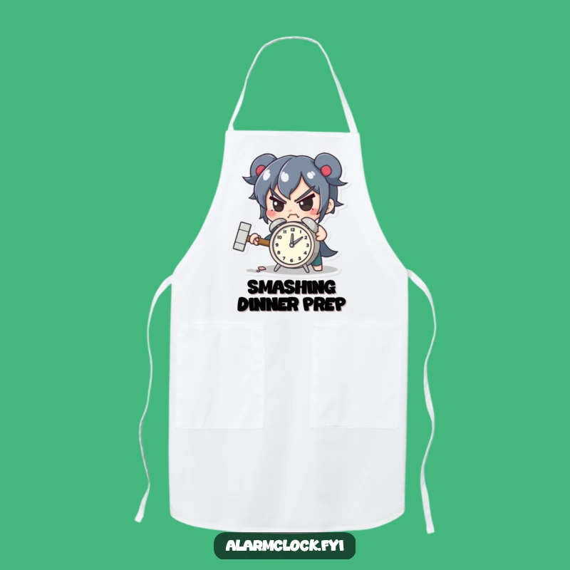 Funny Smashing Alarm Apron - Determined Chef's Character Gift