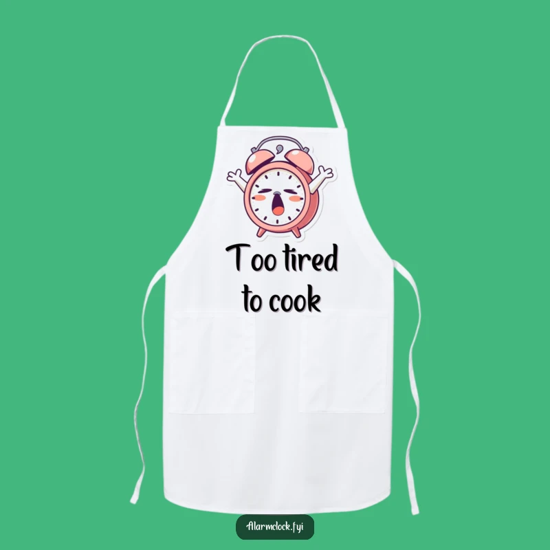 Funny Sleepy Alarm Clock Apron: Cook Up Breakfast (Eventually) with Humor