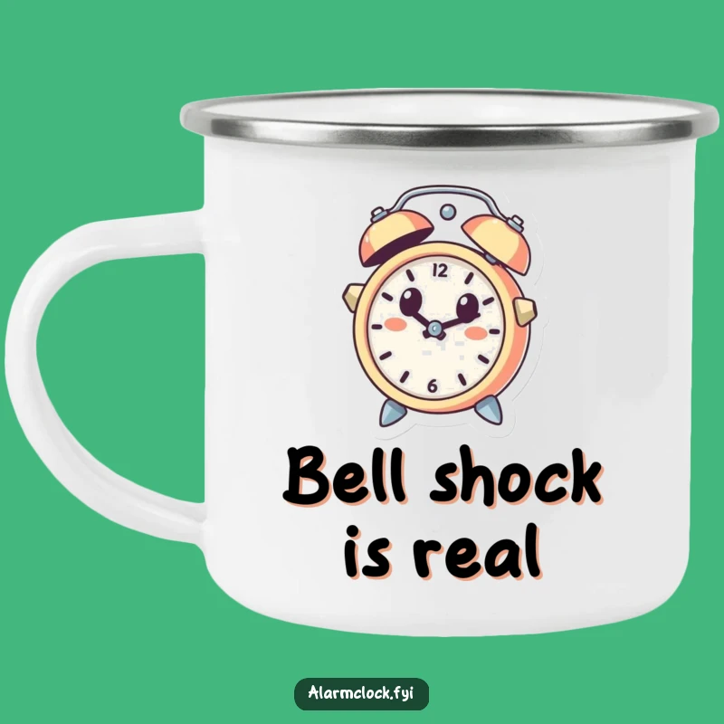 Funny Surprise Camping Mug, Cute Leaping Clock, Outdoor Humor Gift