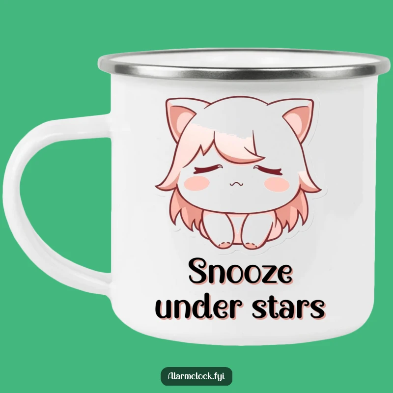 Funny Sleepy Eye Camping Mug: Sip Your Way to Serenity Outdoors