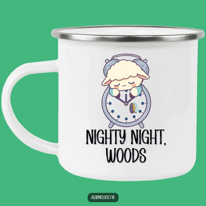 Funny Sleepy Sheep Pajama Alarm Clock Camping Mug: Hilarious Outdoor Companion