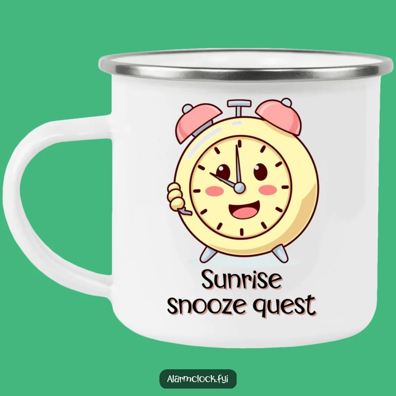 Funny Snooze Button Alarm Clock Camping Mug: Determined Sips for Lazy Mornings Gift