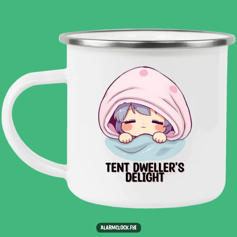 Funny Groggly Peeking Camping Mug: Sip Your Slumberous Brew Outdoors