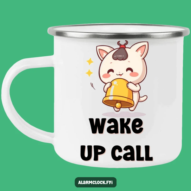 Funny Ringing Bell Camping Mug: Cheerful Trail Sound, Perfect Funny Gift for Lively Campers!