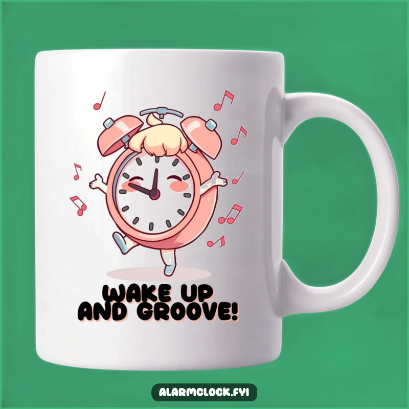 Funny Dancing Clock Mug: Joyful Morning Dancer Coffee Cup, Perfect Hilarious Gift