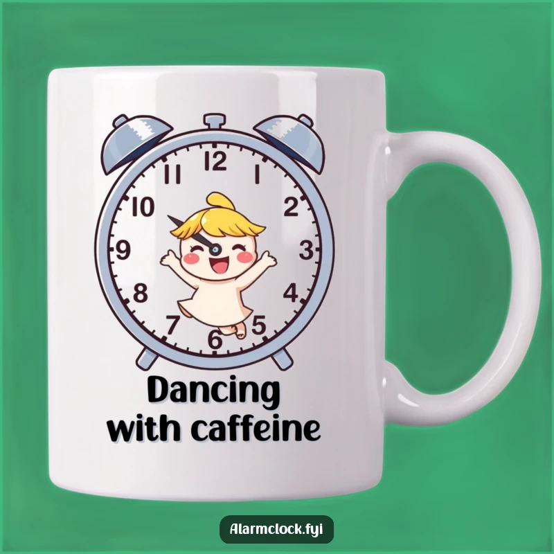 Funny Joyful Dancing Character Mug - Time Flies When You're Having Fun!