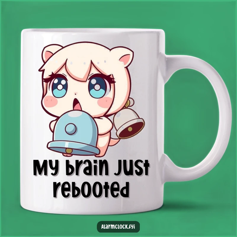 Funny Surprised Character Wide Eyes Bell Jolted Mug, Perfect Humorous Gift