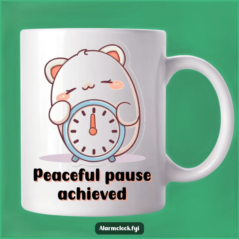 Funny Snooze Master Alarm Clock Mug: Peaceful Morning Bliss for a Funny Gift!