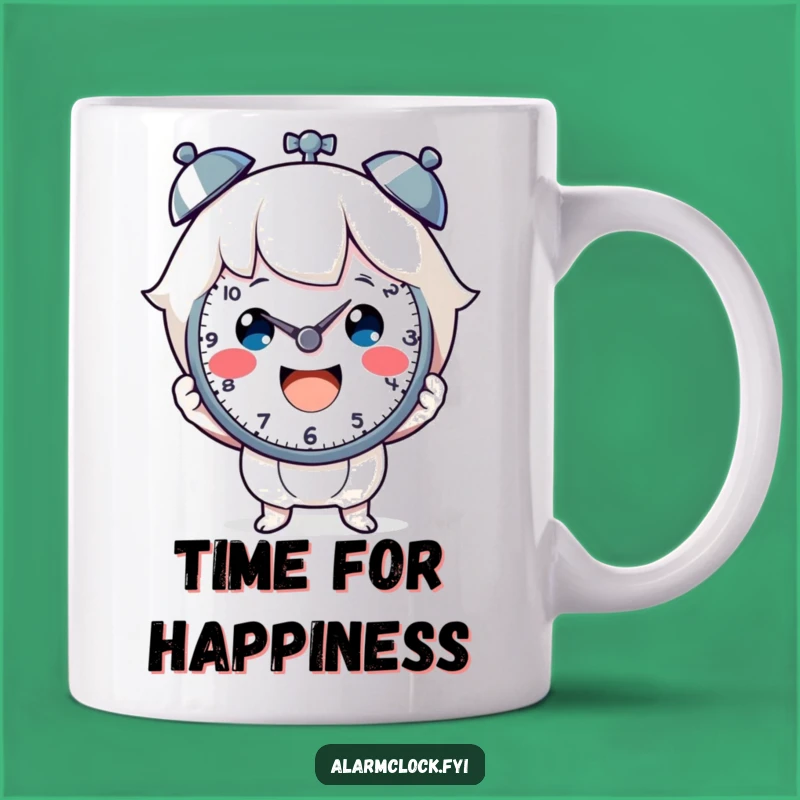 Funny Cheerful Clock Holder Mug: Celebrate Every Moment with Joy!
