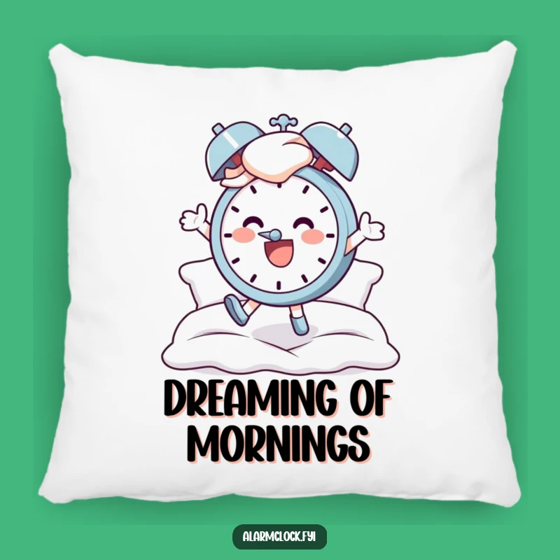 Funny Accent Pillow: Cheerful Character's Wake-Up Leap, Comfy and Funny Home Decor Gift