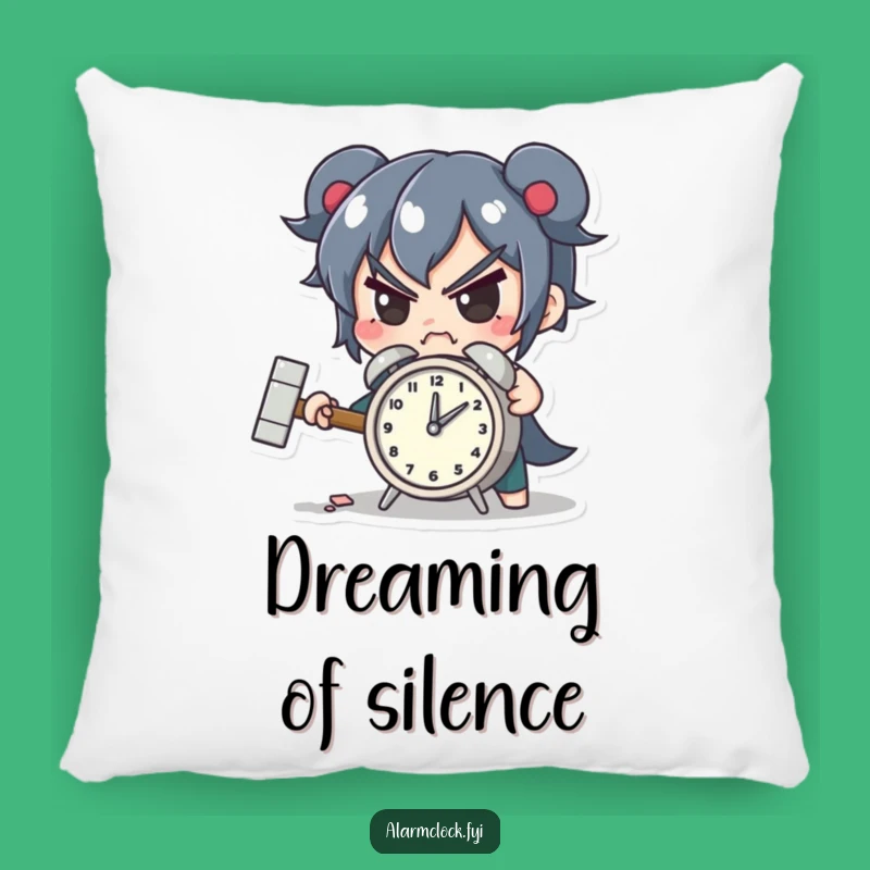 Funny Smashing Alarm Pillow - Determined Character Cushion Gift