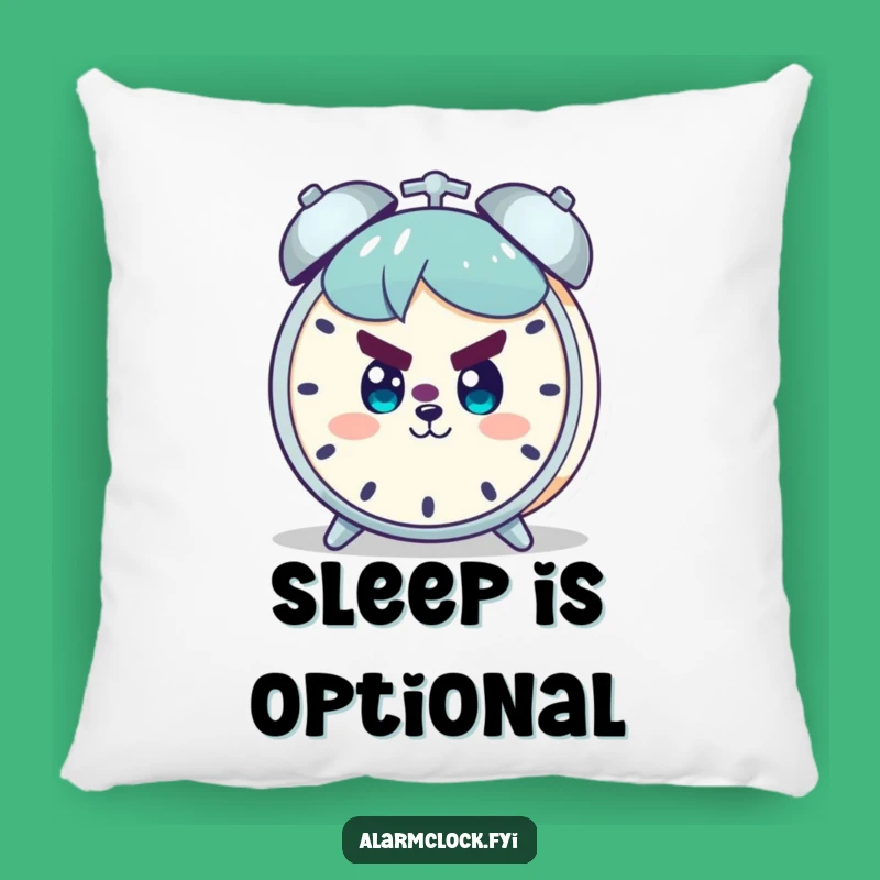 Funny Accent Pillow: Determined Character's Smile, Comfy and Funny Motivational Decor