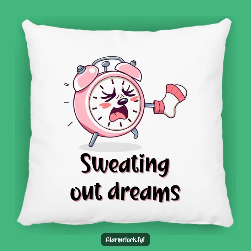 Funny Alarm Clock Sock Chase Pillow - Comfy and Hilarious Home Decor Gift