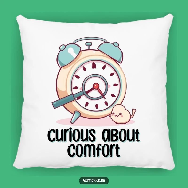 Funny Curious Alarm Clock Pillow: Rest Your Head While Pondering Life's Details