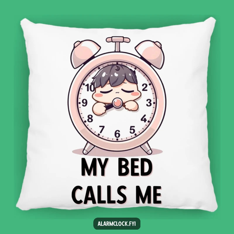 Funny Snooze Button Pillow - Cozy Sleepy Character Cushion Gift