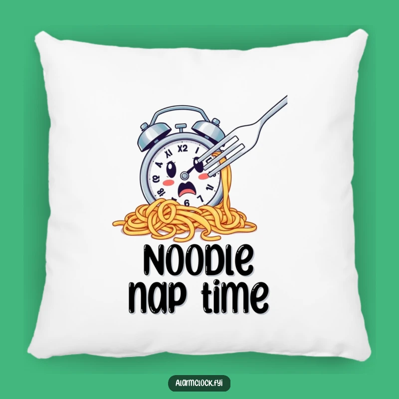 Funny Spaghetti Clock Pillow: Cozy Comfort with a Side of Humor Gift