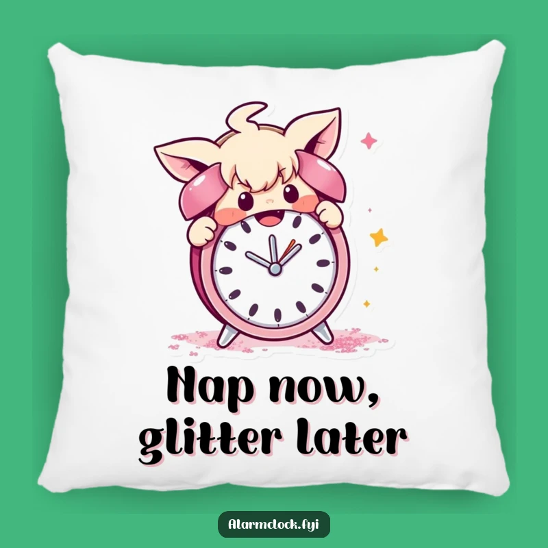 Funny Accent Pillow: Mischievous Character's Glitter Prank, Comfy and Funny Decor