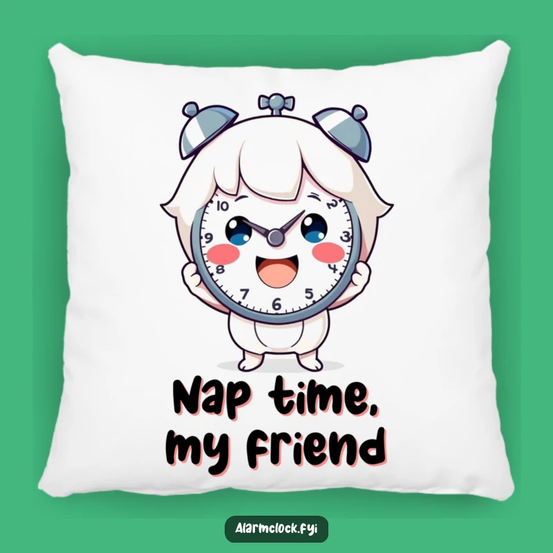 Funny Cheerful Clock Holder Pillow: Cozy Up with Happy Time!