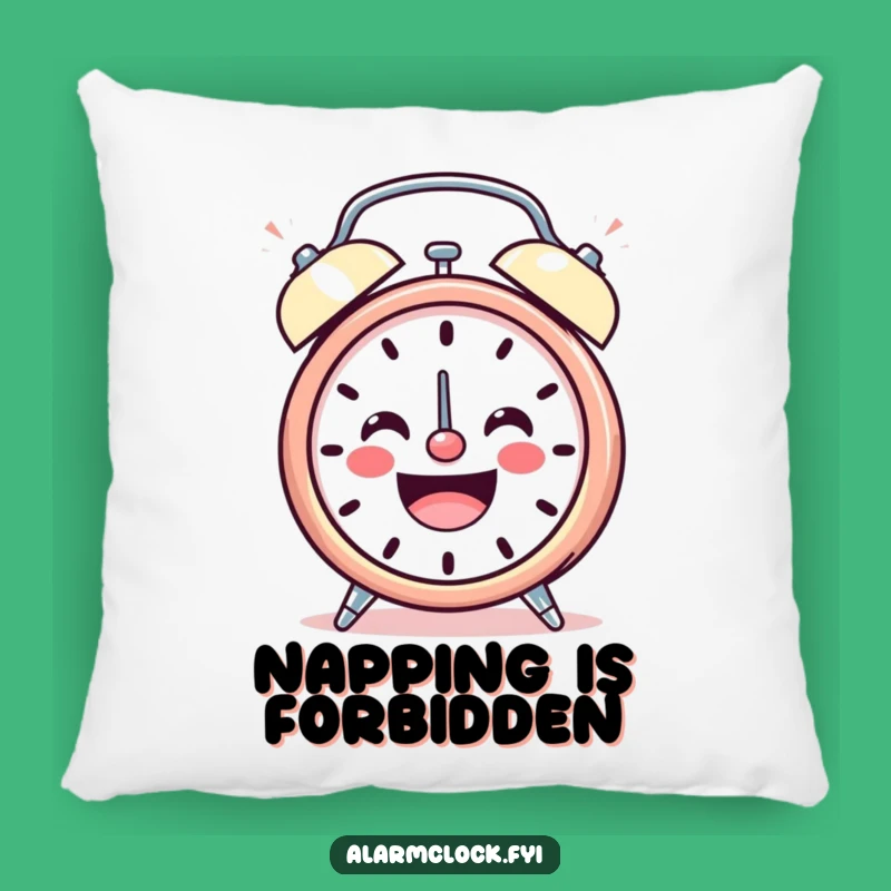 Funny Happy Clock Pillow, Cozy Cheerful Character, Joyful Accent Decor