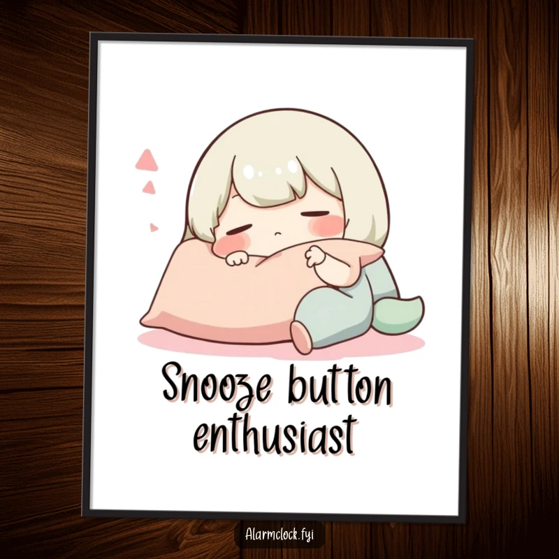 Funny digital art of a serene character fast asleep on a pillow, radiating peaceful slumber and humorous coziness.