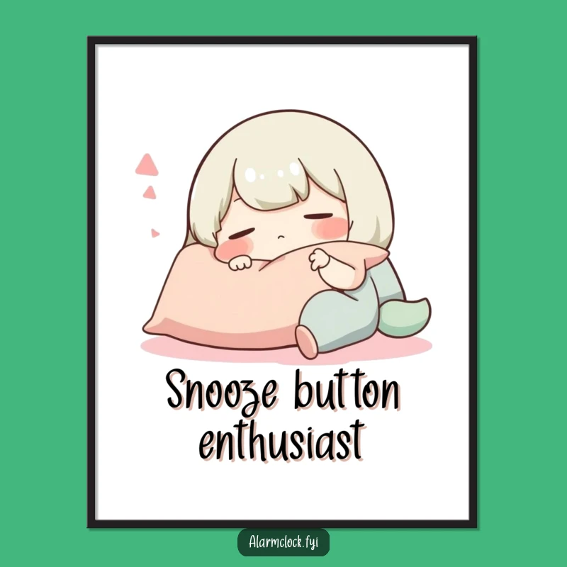 Funny Digital Art Print: Contented Snoozing Character, Instant Cozy Download