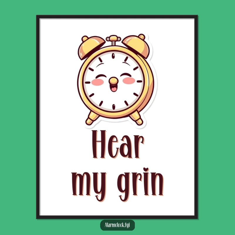 Funny Giggling Alarm Clock Digital Art: Mischievous Decor for Playful Spaces Gift
