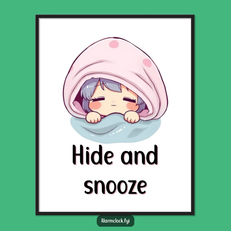 Funny Groggly Peeking Digital Art Print: Instant Morning Humor for Your Space