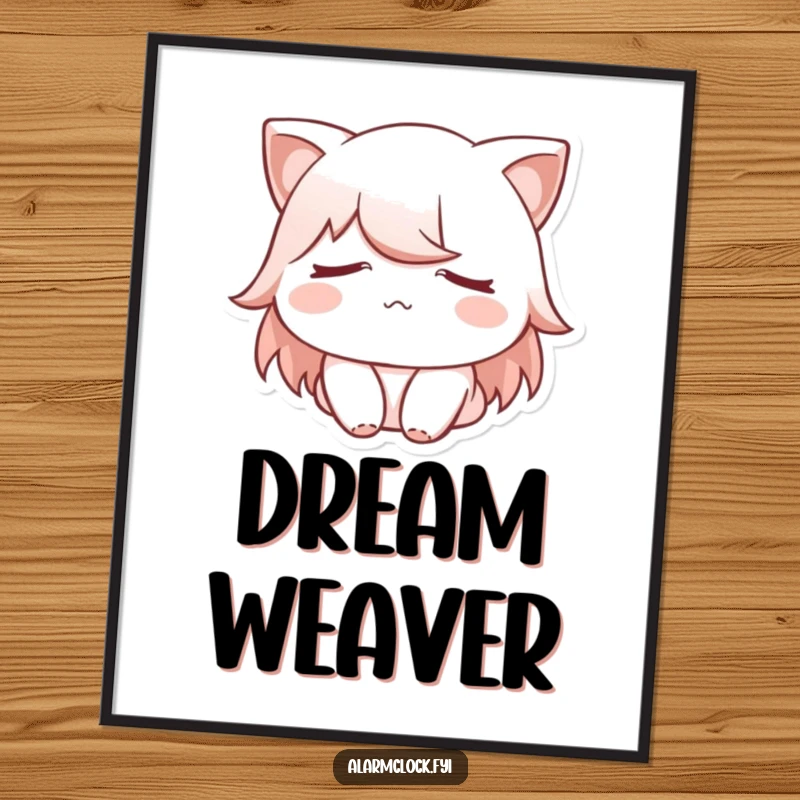 Funny digital art print of a character with eyes covered, embodying sleep and relaxation, perfect for adding calm humor to any setting.