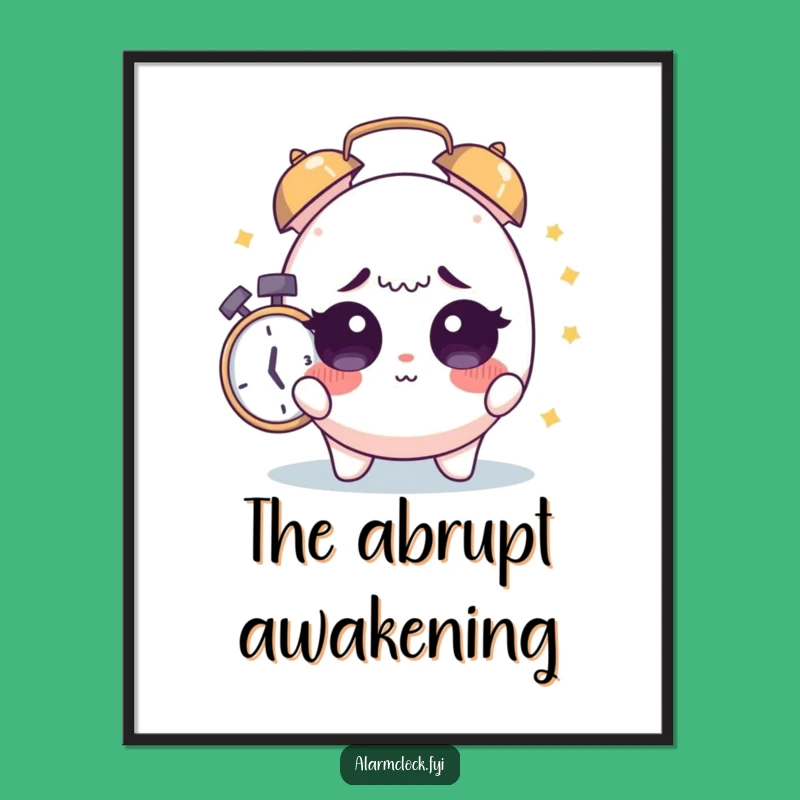 Funny Sleepy Surprise Digital Print: Startled Character Art, Instant Funny Gift