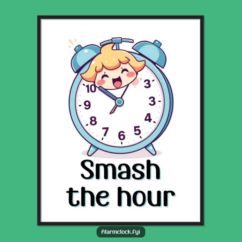 Funny Smashing Alarm Clock Digital Art - Hilarious Morning Mood Buster!