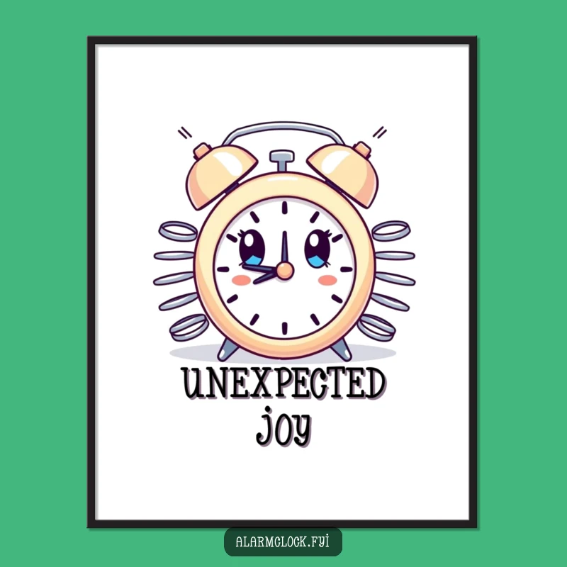 Funny Surprise Alarm Clock Springs Digital Art - Hilarious Instant Download for Shock Value