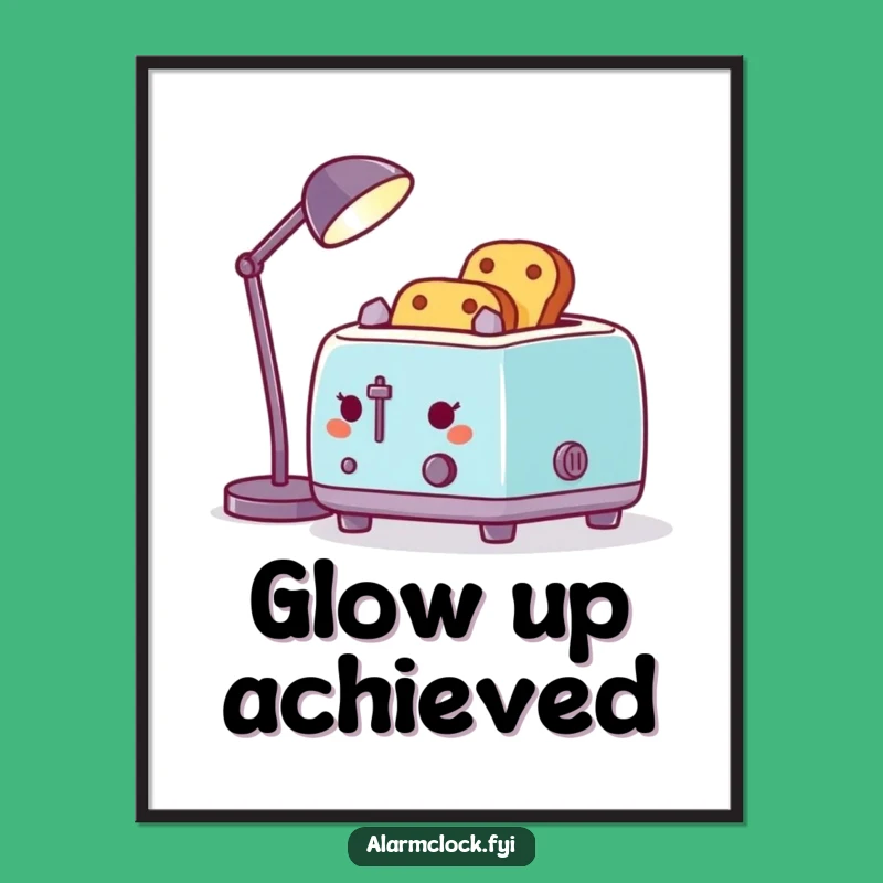 Funny Toaster Desk Lamp Toast Digital Art: Instant Hilarious Decor & Gift