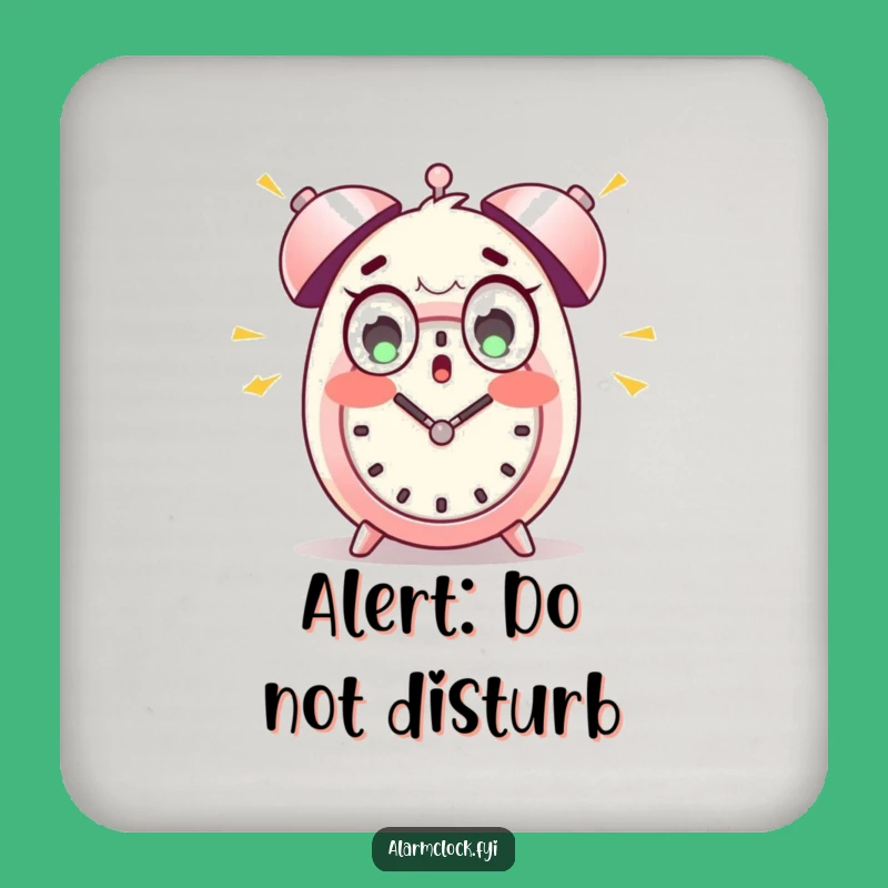 Funny Startled Alarm Coaster - Wide-Eyed Character Drink Accessory Gift