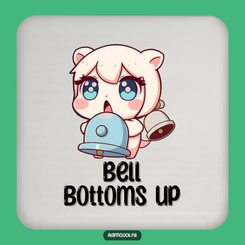 Funny Surprised Character Wide Eyes Bell Jolted Coaster, Drink Humorous Gift