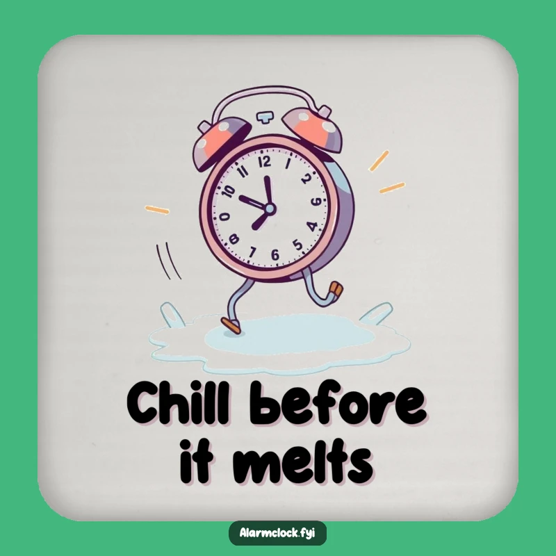 Funny Melting Clock Coaster: Frantic Escape Protection, Perfect Funny Gift for Tables