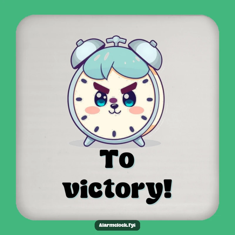 Funny Coaster Set: Determined Character's Smile, Protects Surfaces with Humor