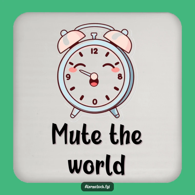 Funny Giggling Clock Coaster, Dramatic Ear Cover, Protective Humorous Gift