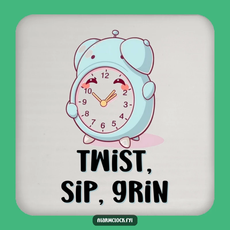 Funny Mischief Clock Coaster Set: Prank Drink Protection, Hilarious Housewarming Gift