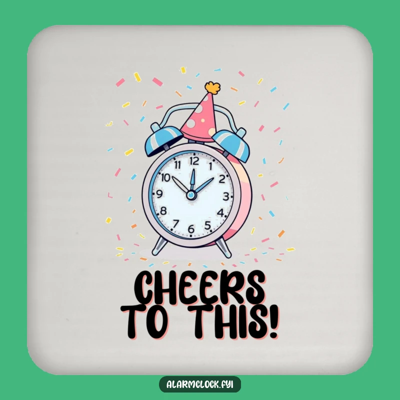 Funny Party Alarm Clock Coaster Set: Add Fun to Your Table Gift