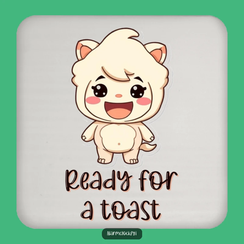 Funny Ready-to-Go Grinning Coaster: Add Excitement to Your Surface!