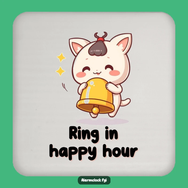 Funny Ringing Bell Coasters: Cheerful Drink Protection, Perfect Funny Gift for Lively Tables!