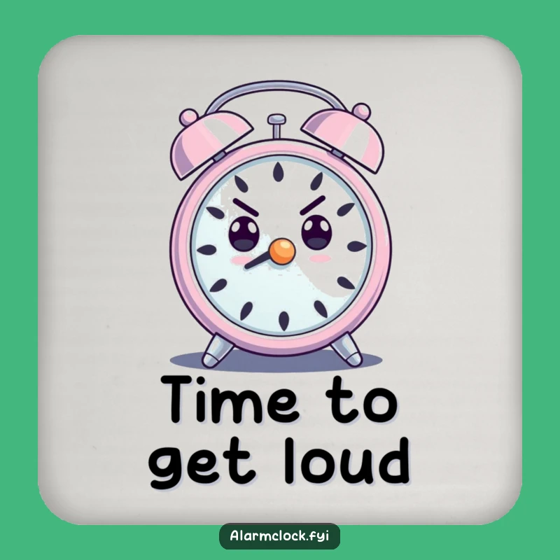 Funny Determined Alarm Clock Coaster - Loud Ringing Motivational Protection
