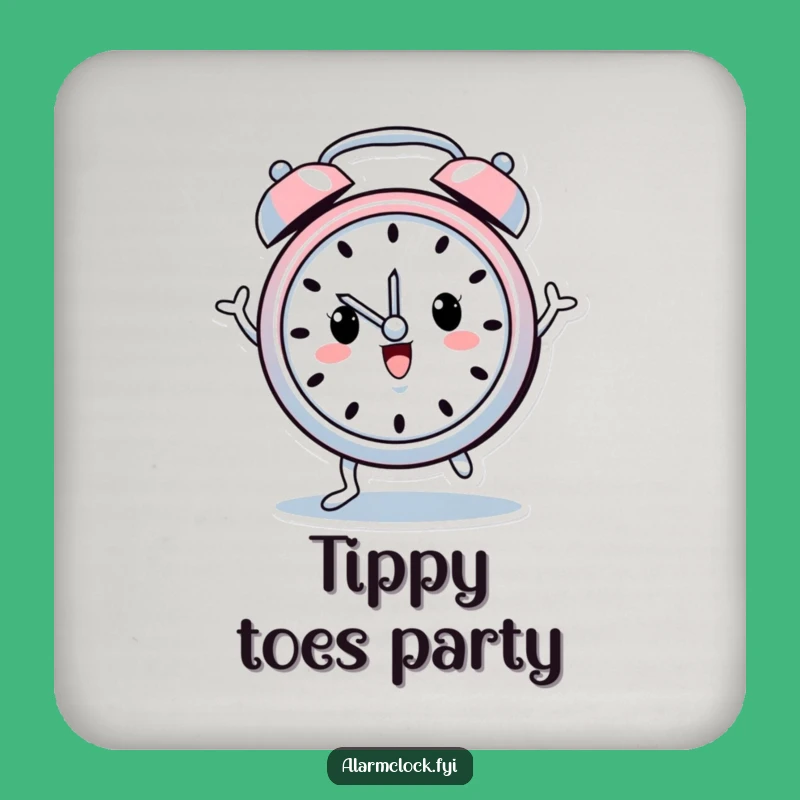 Funny Dancing Alarm Clock Coasters: Cheerful Protection for Your Surfaces Gift